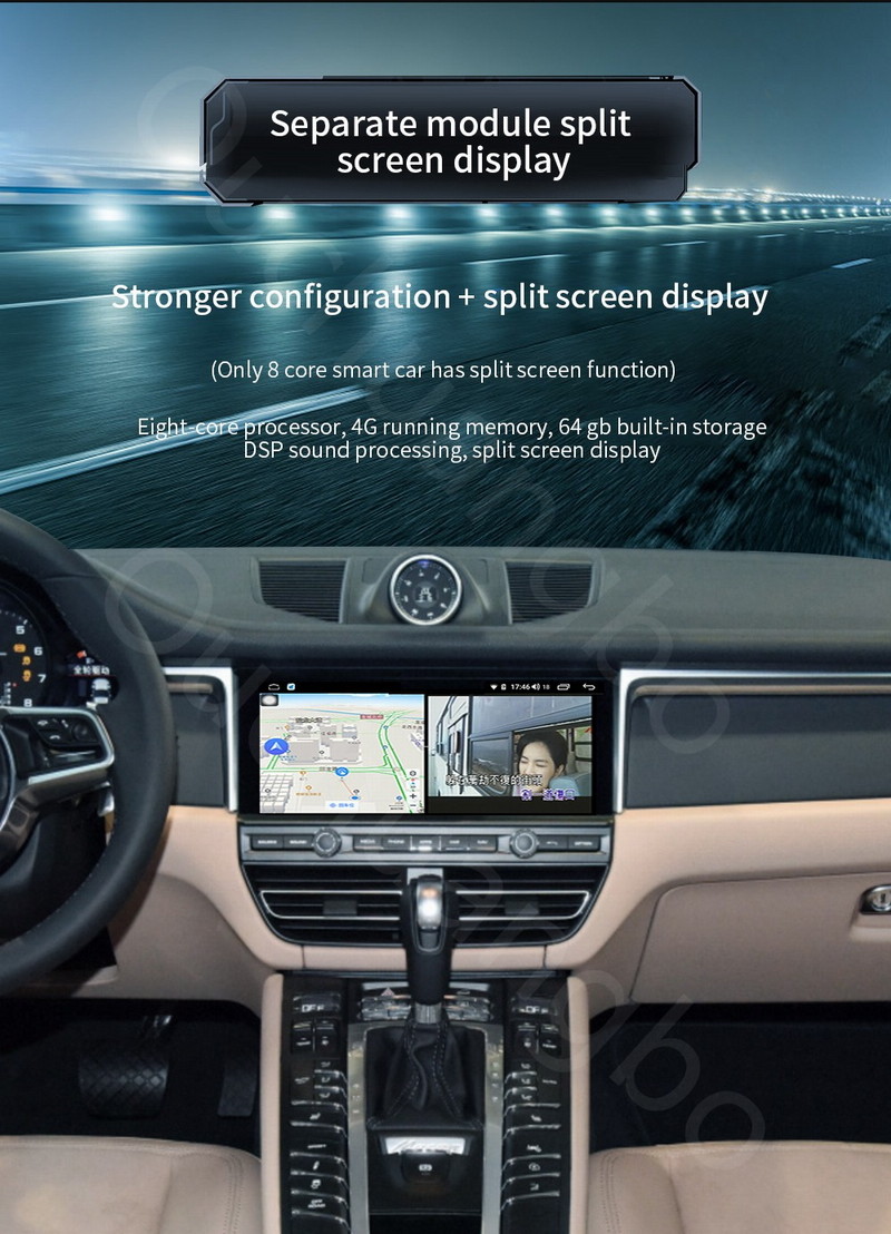 Ouchuangbo android car audio video interface upgrade original car screen for Porsche Macan 2018 -2020 android 9.0 OS