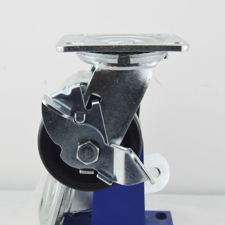 4" Solid Phenolic Wheel 300kg Loaded Capacity High Temperature Swivel Castor Wheels Side Brake