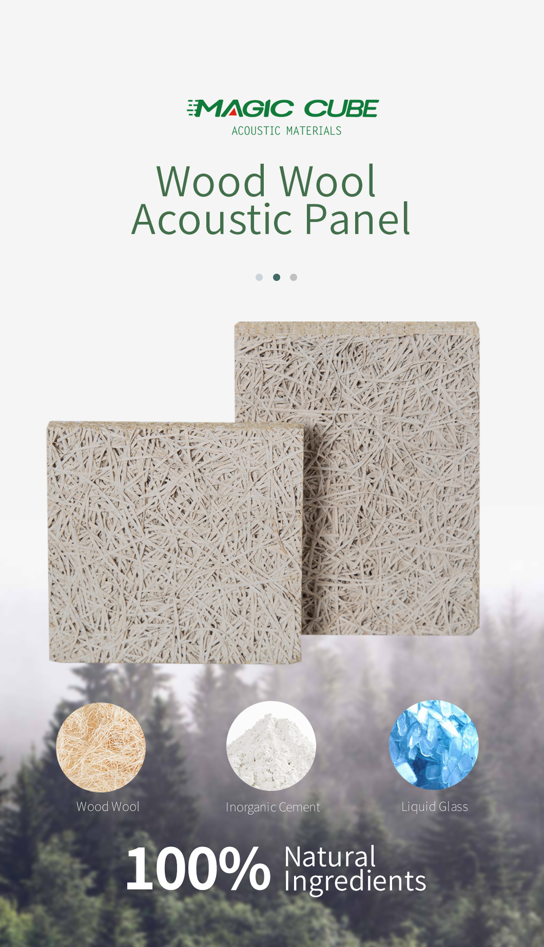 2022 Wood Wool Acoustic Panel for Contemporary Soundproof Project within Design Style