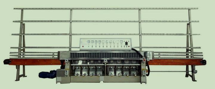 Glass Straight Line Round Edging Machine 8 Spindle Glass Polishing Machine