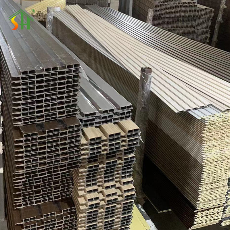 Modern Design Sunhouse Easy To Install Mosisture Resistance Interior Decoration Wpc Fluted Wall Panel