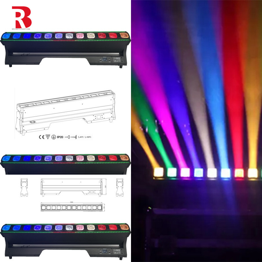 Stage Disco Dj Lighting DMX 40W RGBW 4in1 Pixel Head 12X40w Beam Wash Zoom Moving Lights
