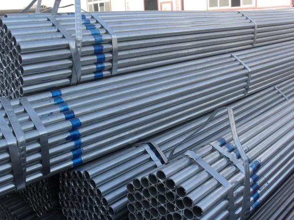 Straight Seam Galvanized Metal Pipe , Smooth Galvanized Round Tubing For
