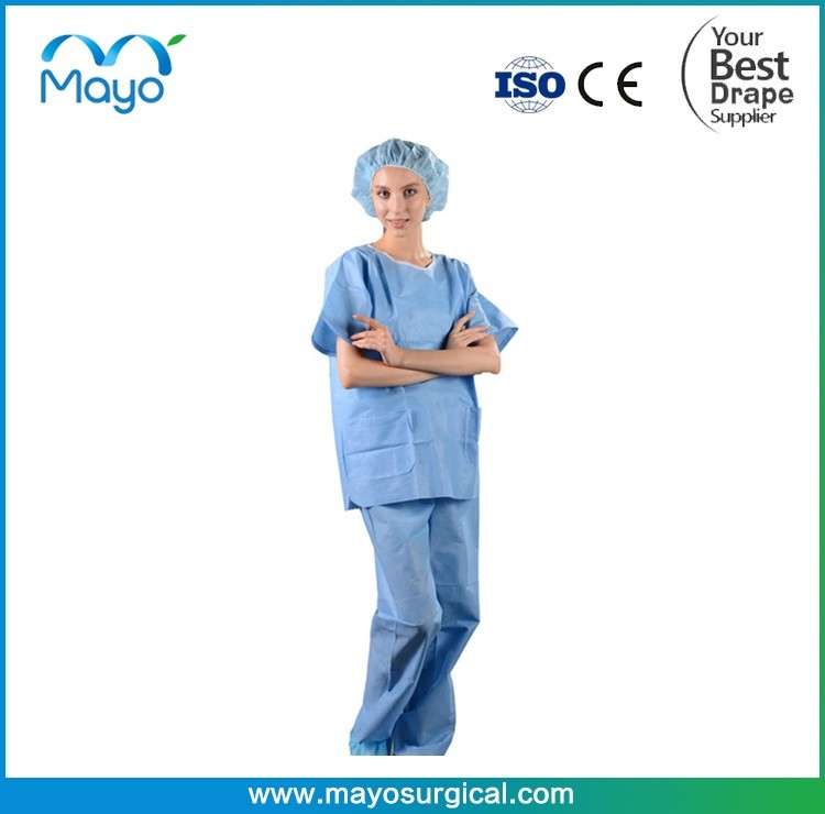 30gsm 40gsm SMMS Surgical Scrub Suit Operation Theatre Scrub Suits