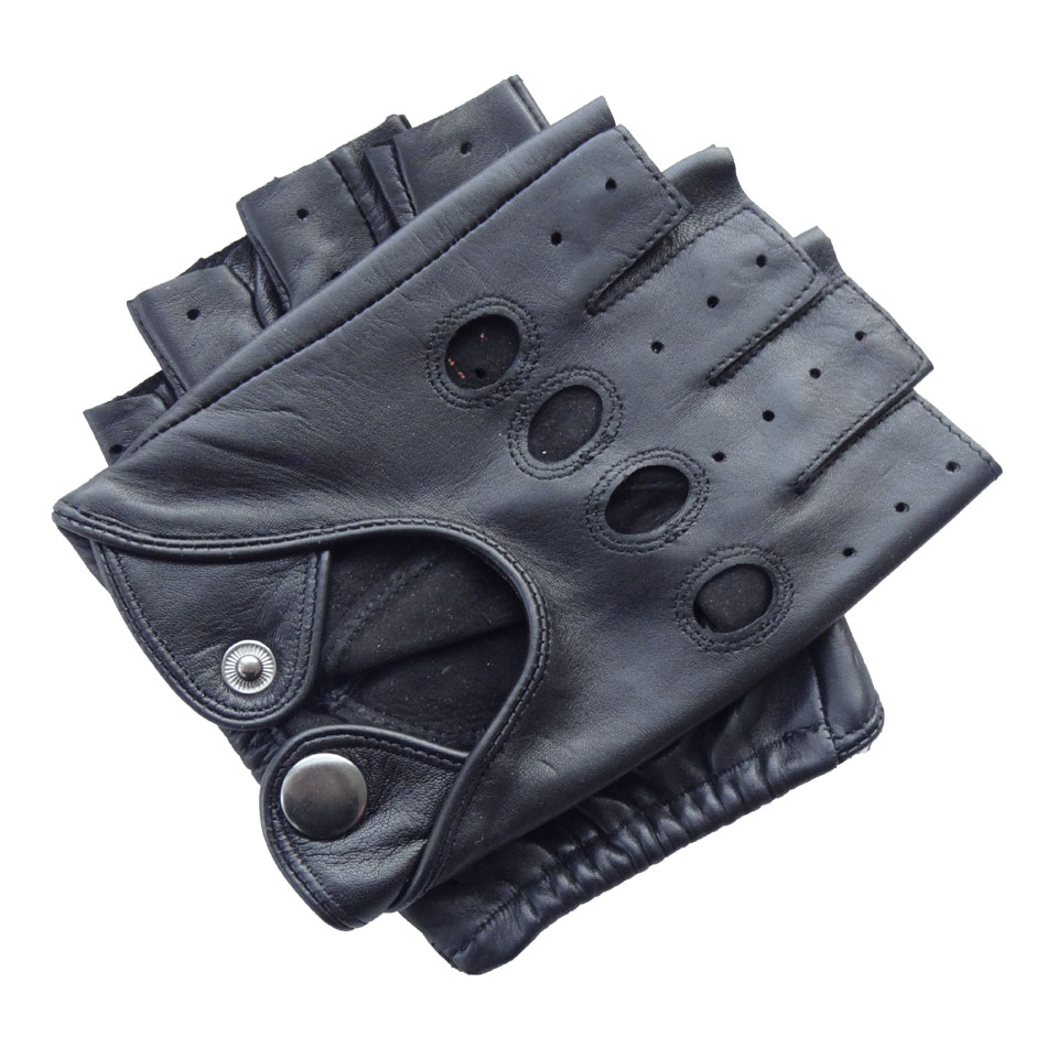 New design custom fingerless leather gloves