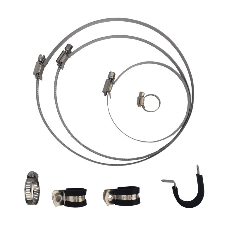 Stainless Steel Strip Type Rubber Band Suspension Clamp for Any Size Car Cable R Fixed