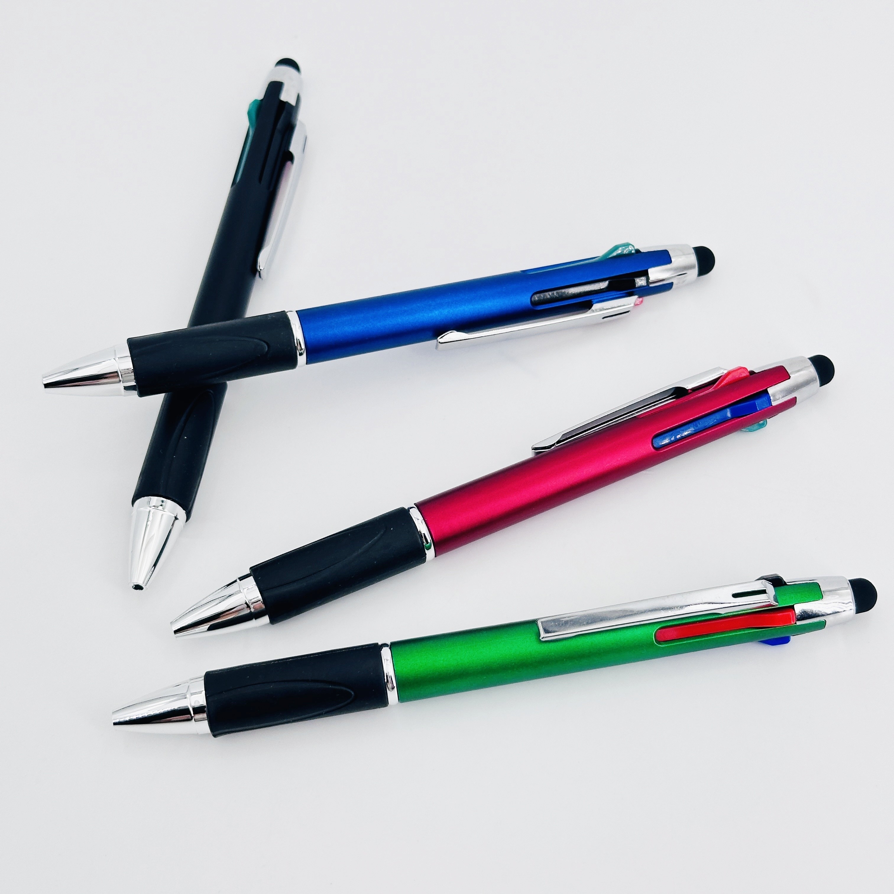 4 Colors In 1 Capacitive Ballpoint Pen 0.5mm Press Multi-functional Ball Pen For Office School