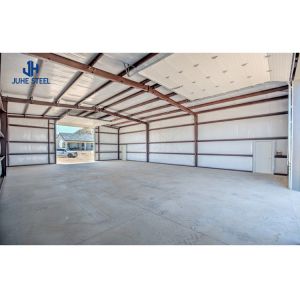 China Light Weight Steel Frame Workshop Prefab Garage with Decoiling Processing Service on sale