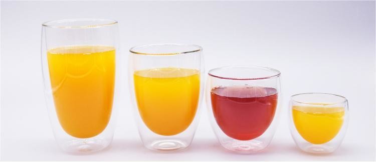 Empty Cappuccino Glasses Double Walled Insulated Glass Tumblers 350ml 650ml