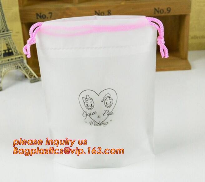 Biodegradable Environment friendly LDPE Plastic bags with DRAWSTRING closure bags, backpack, drawtape bag, essentials
