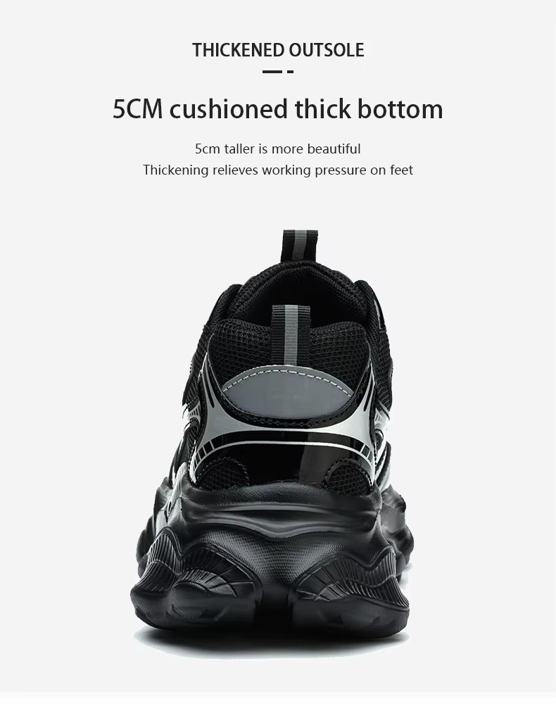 Microfiber Flyknit Black Industrial Safety Shoes Unisex EVA Sole Work Shoes
