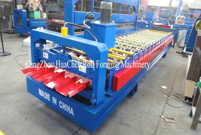PPGi GI Metal Roofing Sheet Roll Forming Machine Double Layer 45# Steel Roller