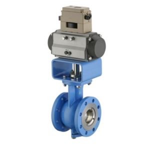China Double Eccentric Pneumatic Control Valve , Industrial Rotary Plug Control Valve on sale