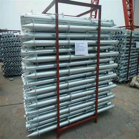 Double Leaf Pre Embedded Helical Ground Anchors Length 1600mm Galvanised Screw Piles