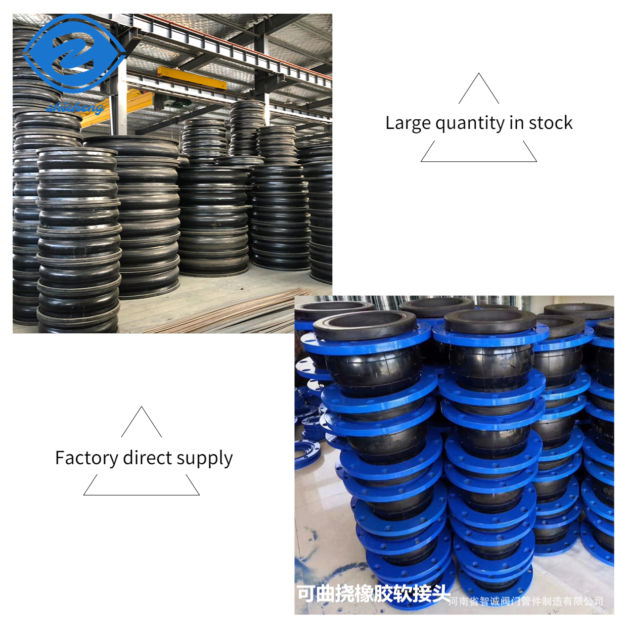 DN15-DN4000 Pipe Rubber Bellows Expansion Joint Acid Resistant Flexible
