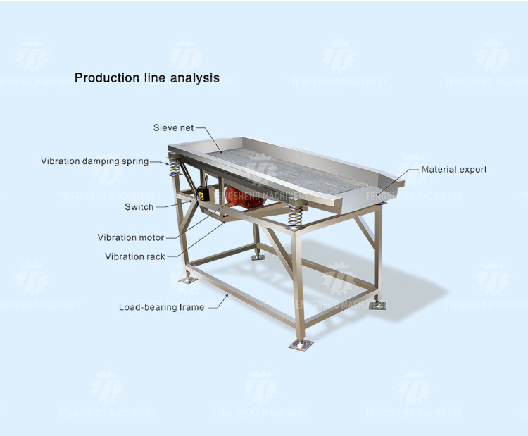 Stainless Steel Vegetable Processing Machine Vibration Draining Machine