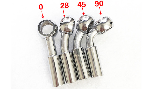 Carbon Steel Brake Line Banjo Fitting Chromed Plated 28 Degree