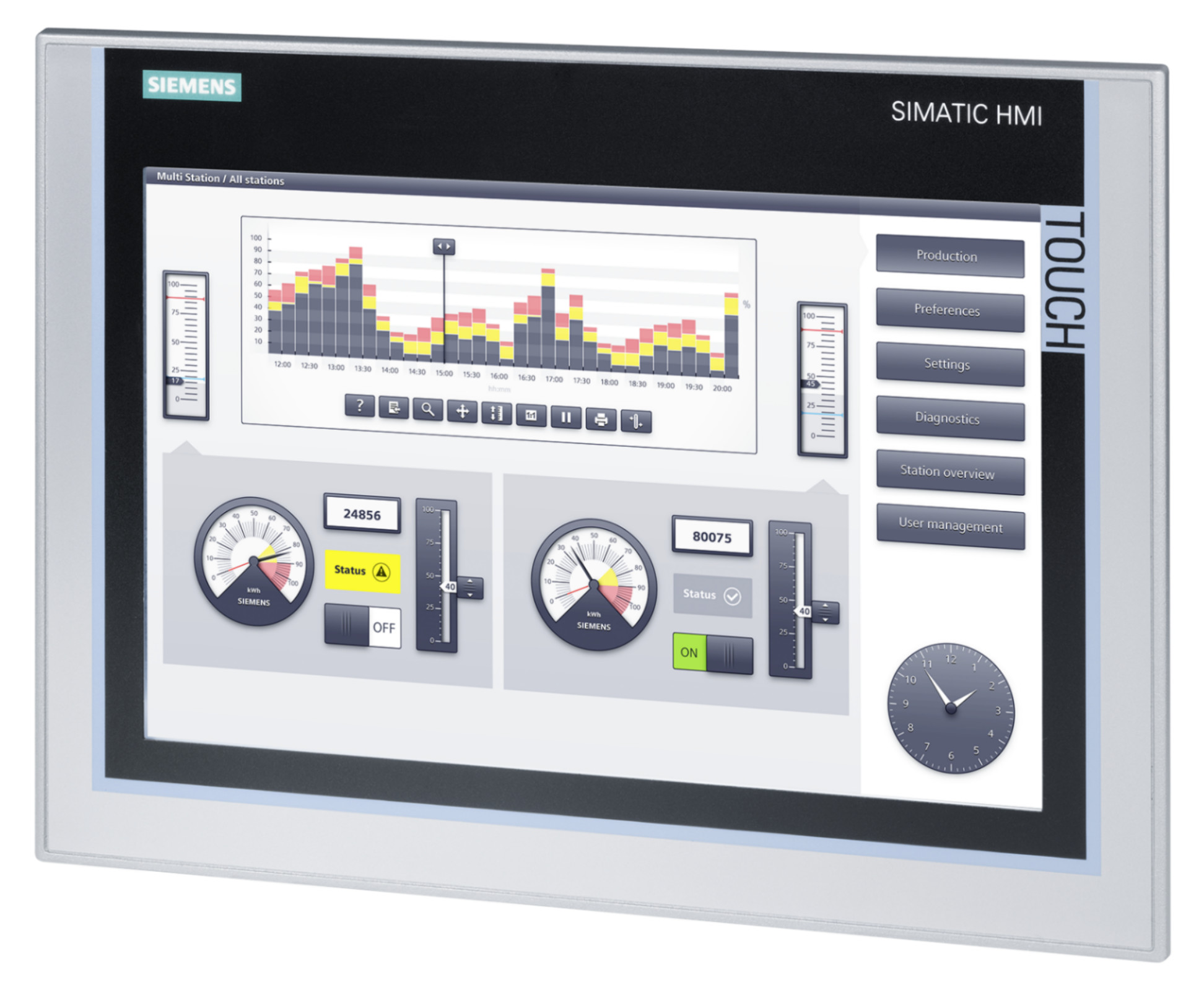 SIMATIC HMI TP1200 Comfort Panel with Touch Operation 6AV2124-0MC01-0AX0 from Germany