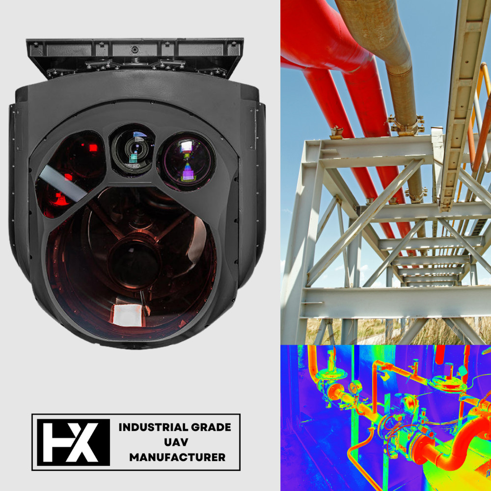 HXTS80 EO/IR 20KM Recognition Distance Infrared Thermal Drone Pod UAV Camera Gimbal PTZ HXTS80