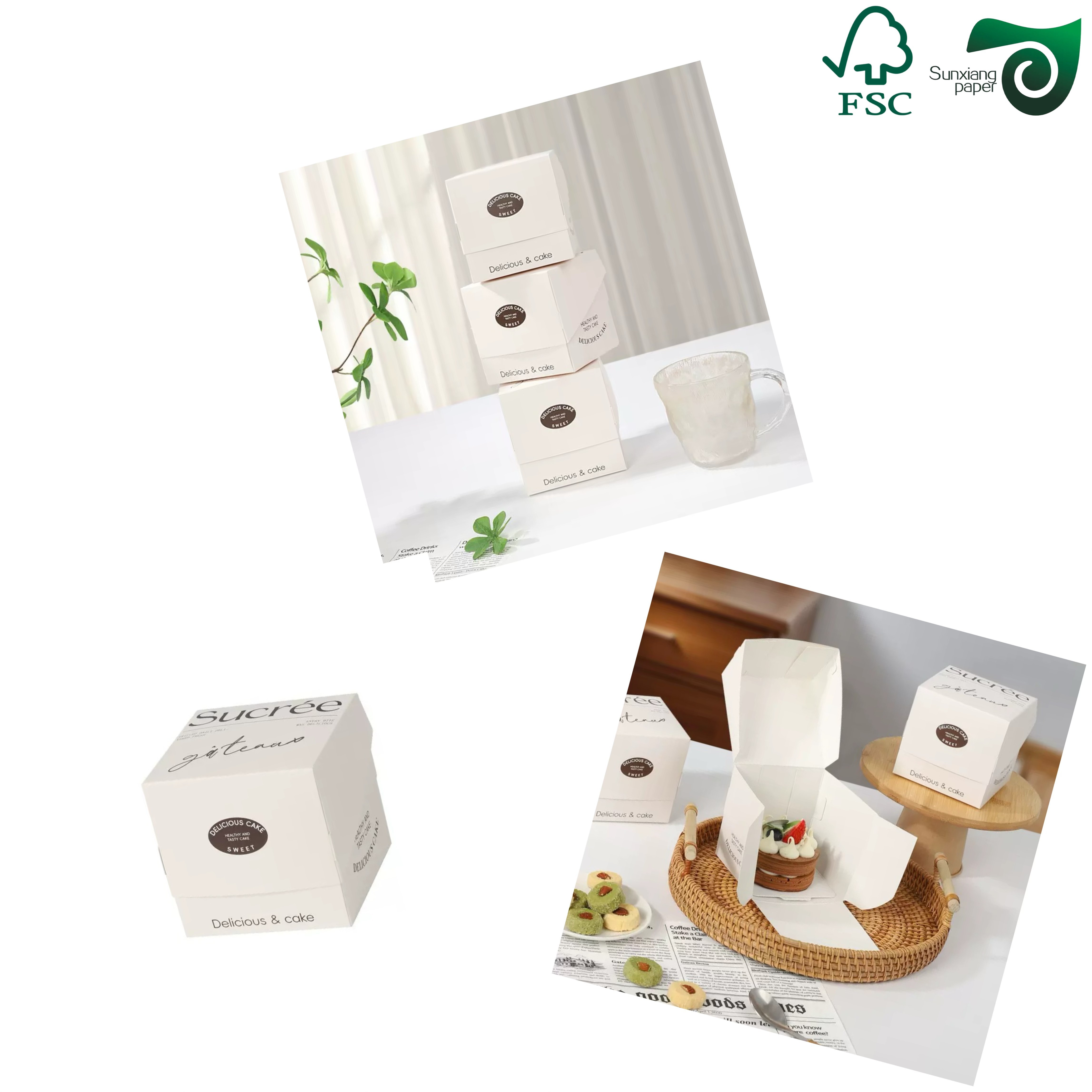 260gsm Heat Resistant PET Coated White Cardboard For Toasting Food Grade Paper Board