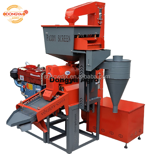 DONGYA AGRO Rice Mill Machine 4 in 1 Commercial Used 650KG PER HOUR with Lifter