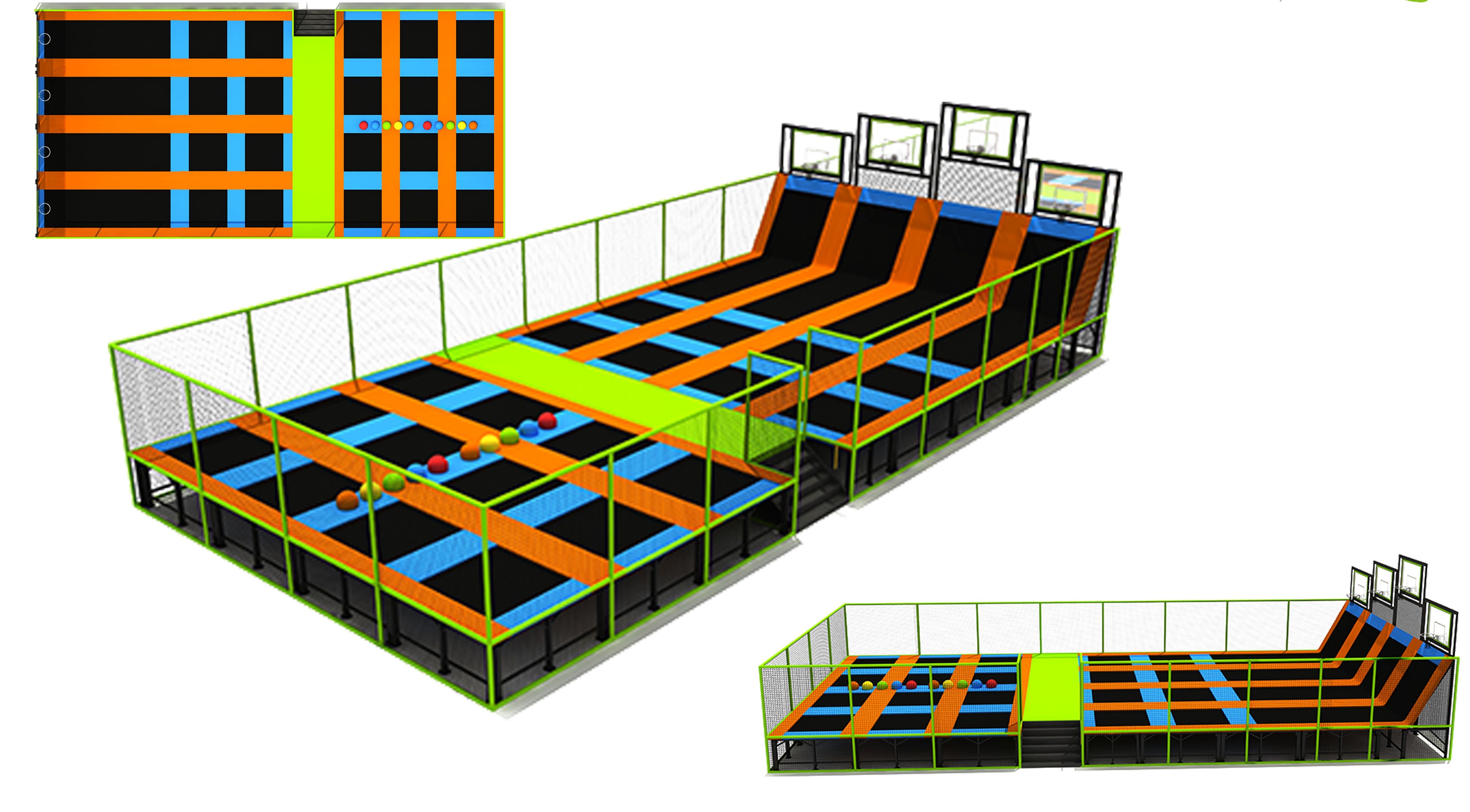 200M2 2017 Adults Indoor Bungee Trampoline Park Jumping Fitness Square Kids Cheap Sky Zone Indoor Trampoline Park