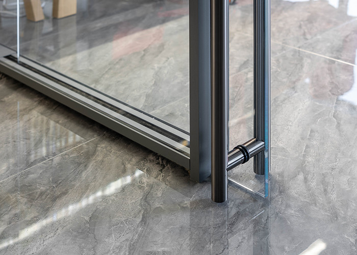 Sleek And Functional Office Solutions Glass Partition Wall Sliding Door Noise Reduction Space Efficiency