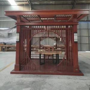  Carbonized Anticorrosive Chinese Wood Gazebo Arches Shade All Seasons Manufactures