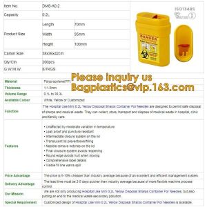 Disposal sharp container for store and dispose of medical waste,Cheap Disposable