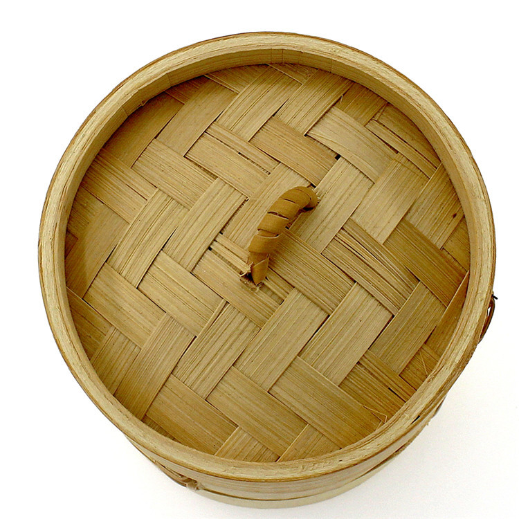 3 10 Inch 2 Tier Bamboo Steamer Basket For Dumpling