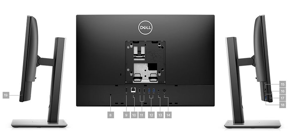 Dell Optiplex 3280 Intel Core 10th i3-10105T 4G 1T 21.5" Black All-in-One Computer Set