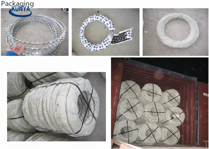 2.8mm 500mm Diamond Razor Wire Fence Barbed Coil Fencing