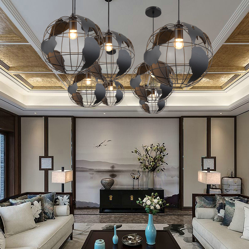 Spherical pendant light Black And White Color For indoor home Decoration (WH-AP-76）