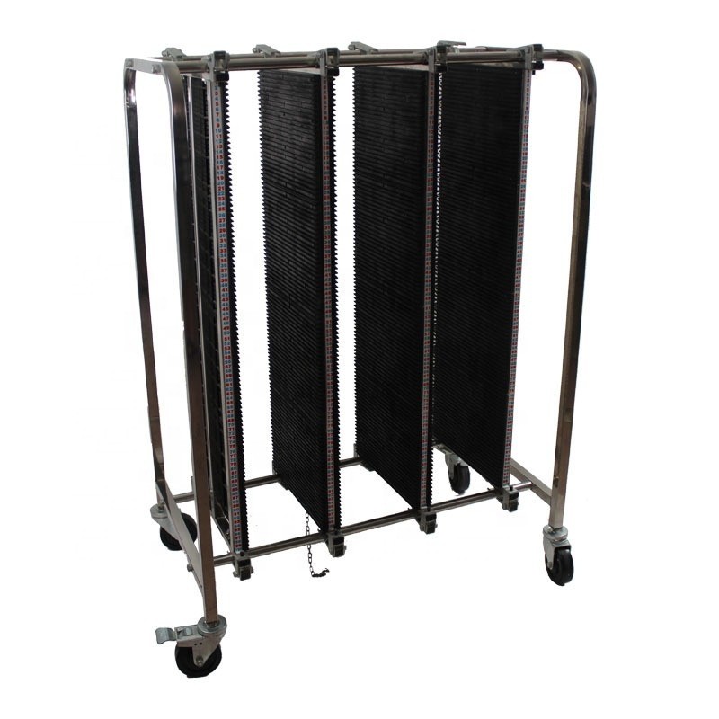 PCB Circulation ESD Trolley Handle Adjustable Customized ESD PCB Storage Circulation Trolley Cart