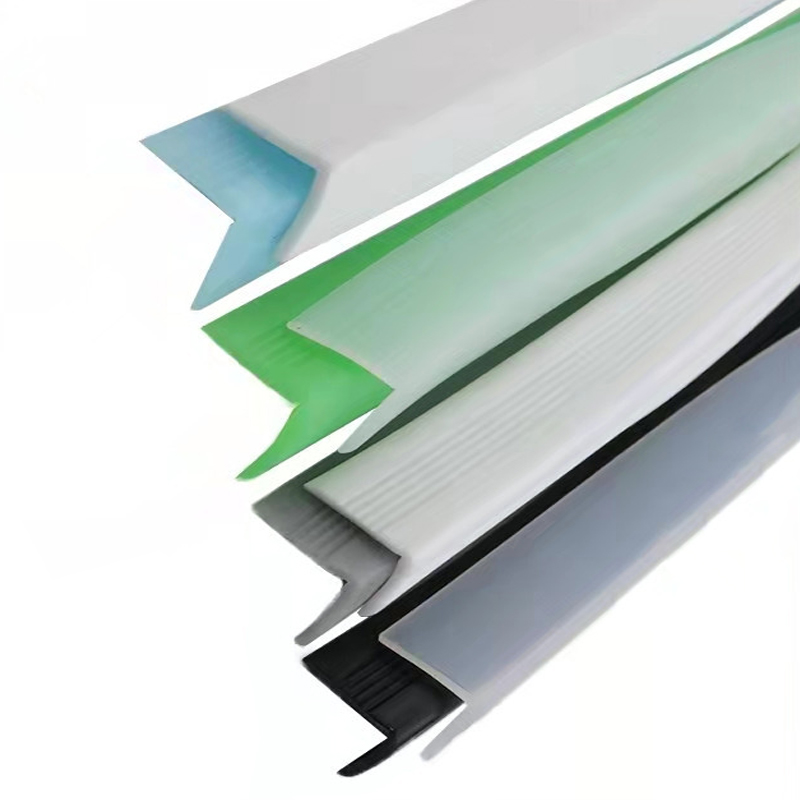 Customize Size Yellow Silicone Rubber Sealing Strip For L Shaped Edge Wrapped Glass Door
