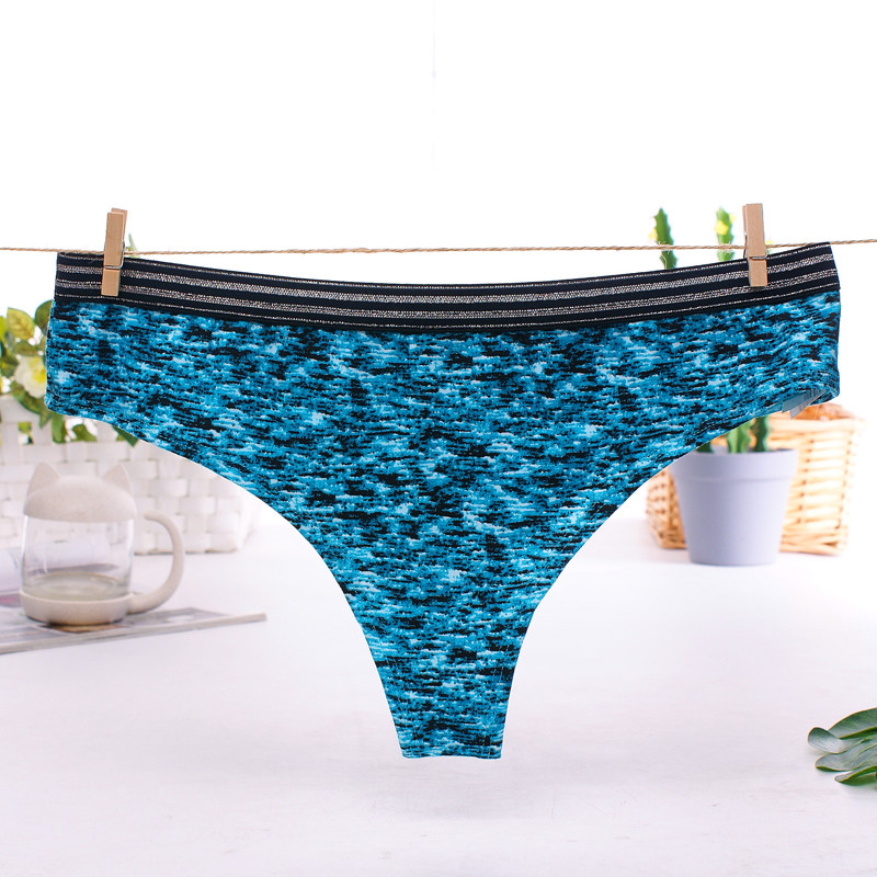 China Factory Ladies Printed Cotton Sexy Thong Panties