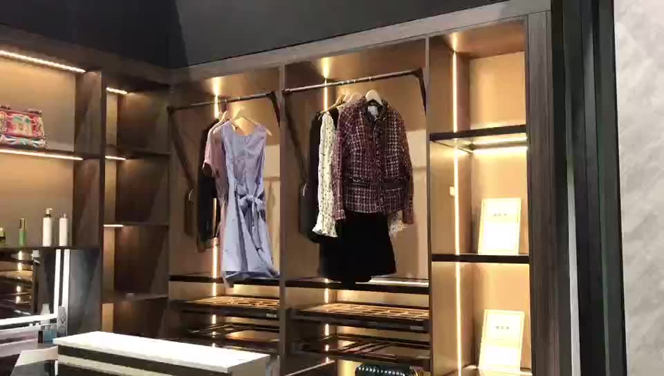 18mm Mirrored Walk In Closet With Vanity Space Saving Wardrobes For Small Rooms