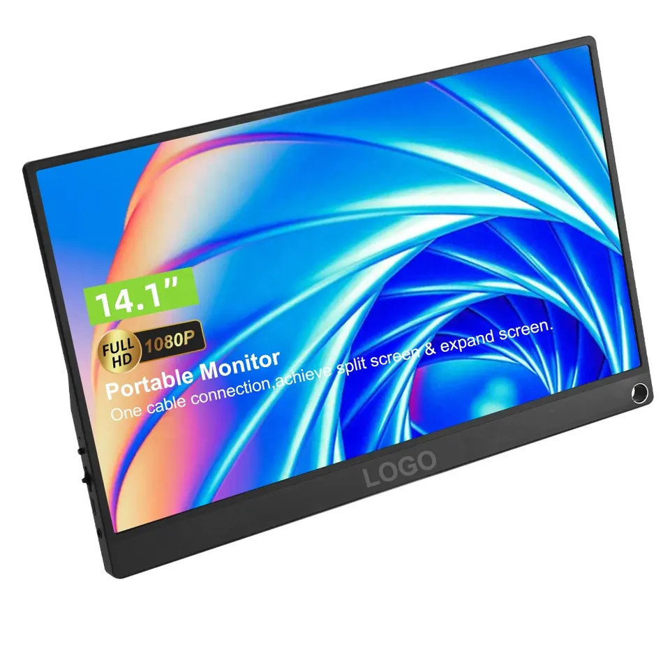 14.1inch USB C Mini HDMI Gaming Portable Dual Monitor LCD Display For Windows Mac Android