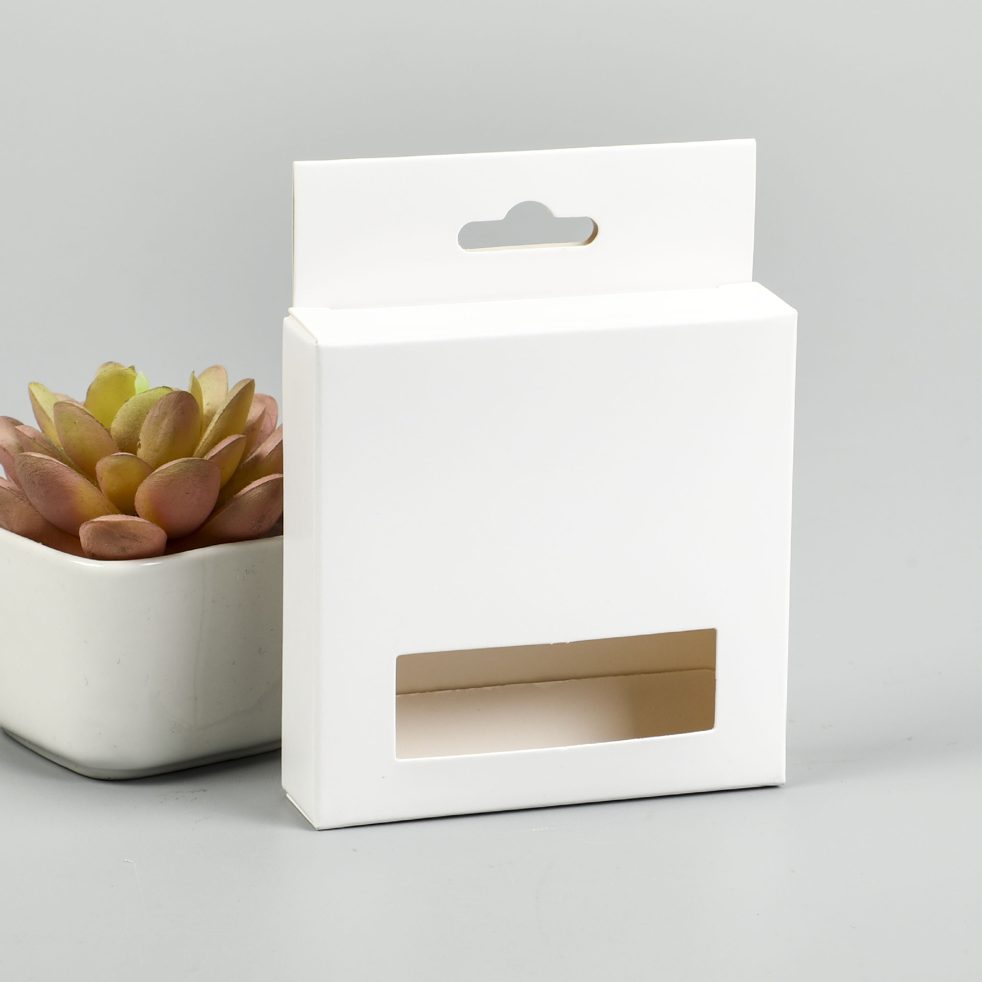 Recycled Materials Square Electronic Data Cable Earphone Packaging Cardboard Paper Box