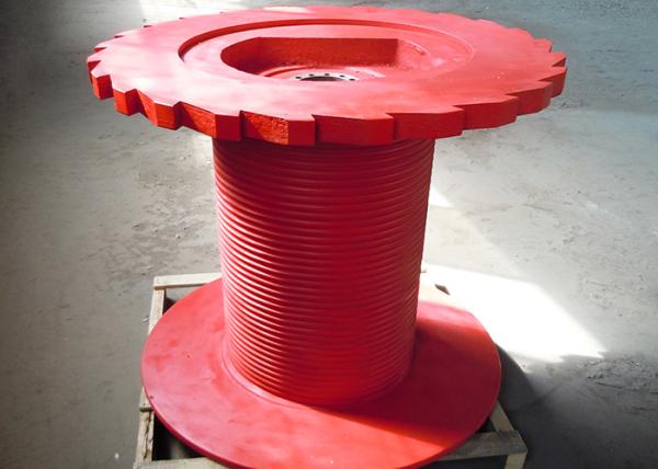 Lebus 320mm Diameter Rope Winch Drum Steel For Mining Equipment