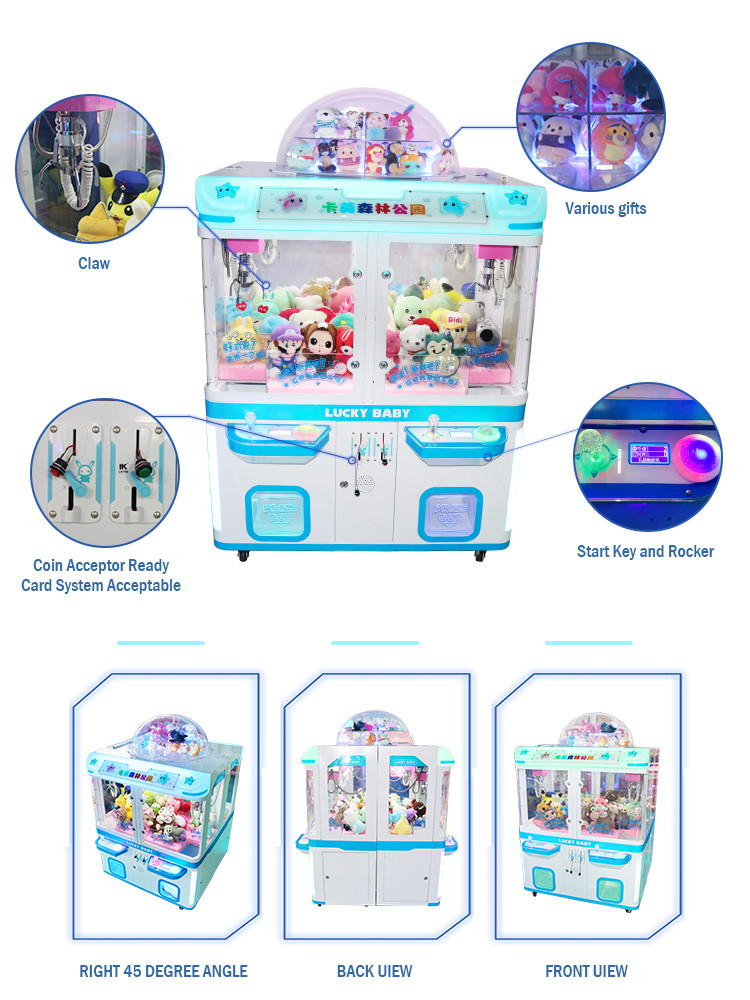 Custom Joy Claw Crane Machine / Claw Machine Game With Real Prizes