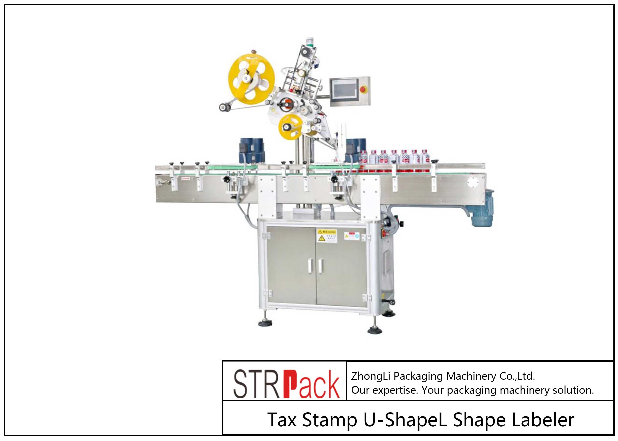 U / L Shape Tax Stamp Labeling Machine 10 - 200 mm