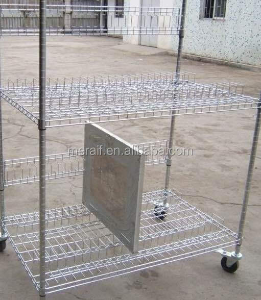 Factory price wholesale ESD PCB Shelving Trolly Cart Stainless Steel Cart SMT Reel Storage Cart SMT Reel Rack