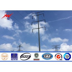 China Galvanized Electrical Transmission Line on Self - Supported Polygonal Steel Poles on sale