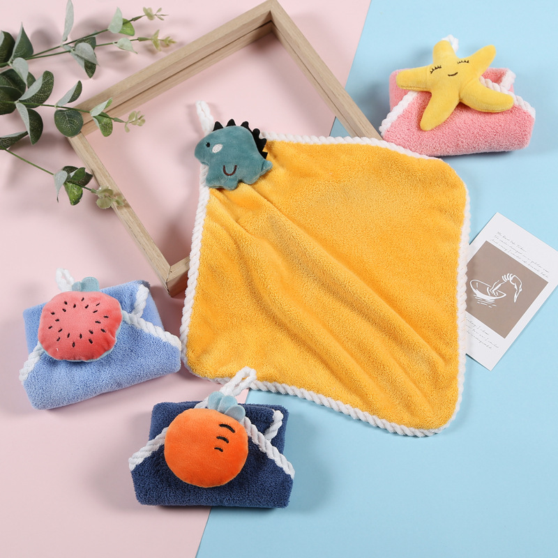 Customized Size Embroidery Logo Ployster Towel For Kids Women Cotton Material Option