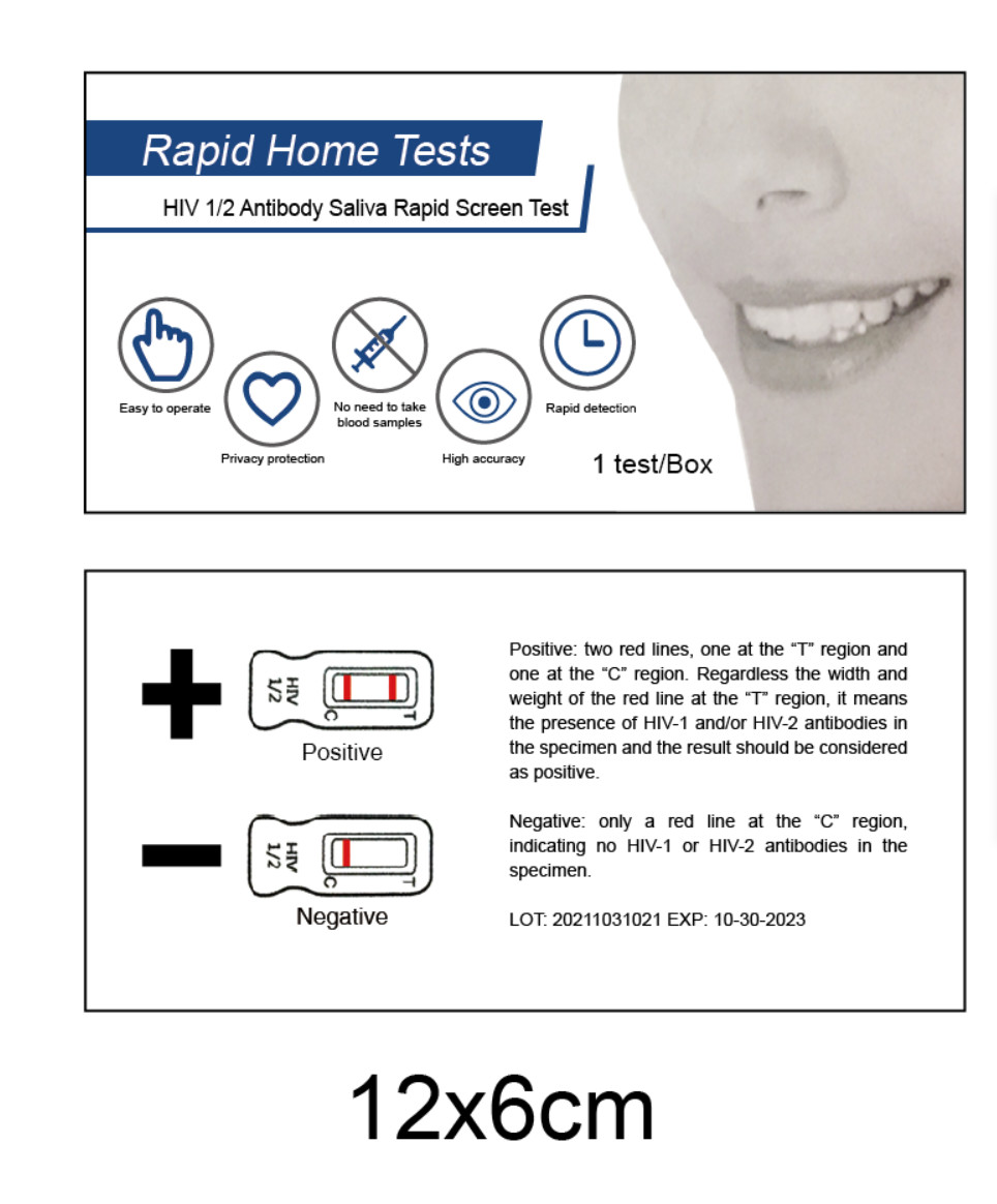 Free Samples Hiv Test Rapid Kit Saliva Home Use