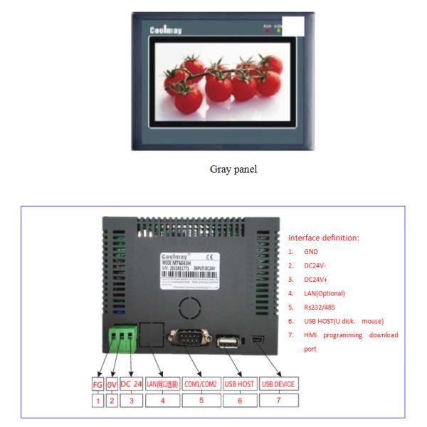 4.3 Inch Touchscreen HMI Control Panel LED Backlight WINCE 5.0 88*88*25mm Dimension