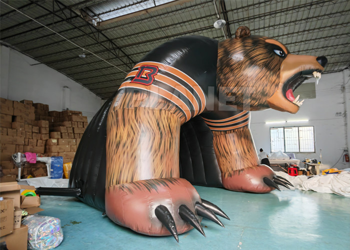 Sports Race Entrance Giant Inflatable Bear Tunnel Inflatable Bear Helmet Tunnel Inflatable Helmet Tunnel