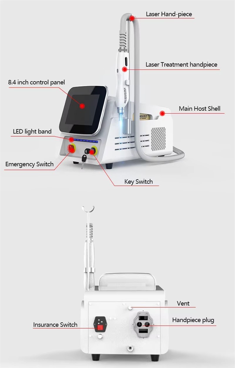 Picosecond Nd Yag Laser Machine For Freckles Removal Eyebrow Removal