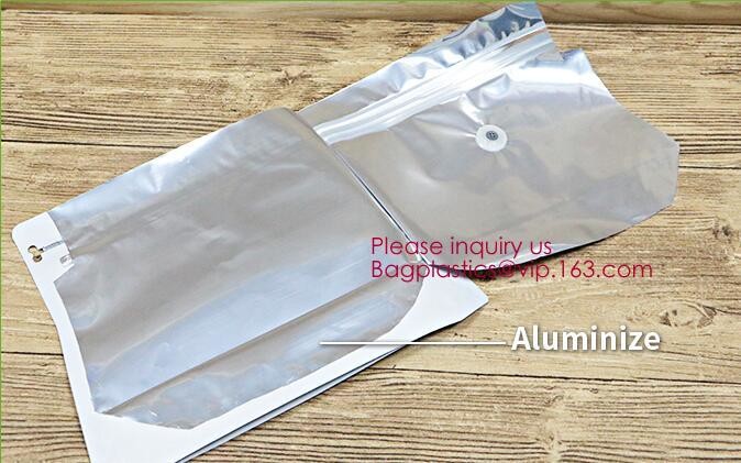 Biodegradable Foil Square Bottom Gusseted Bag, Flat Bottom Gusset Coffee Bag with Degassing Valve,gusset packaging bag f